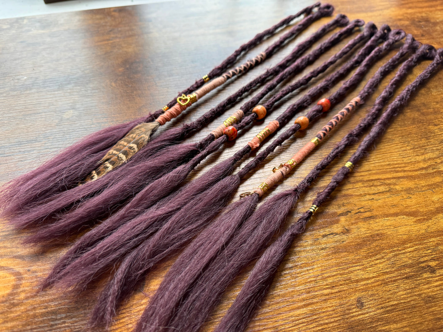 Claret Single Ended Dreadlocks