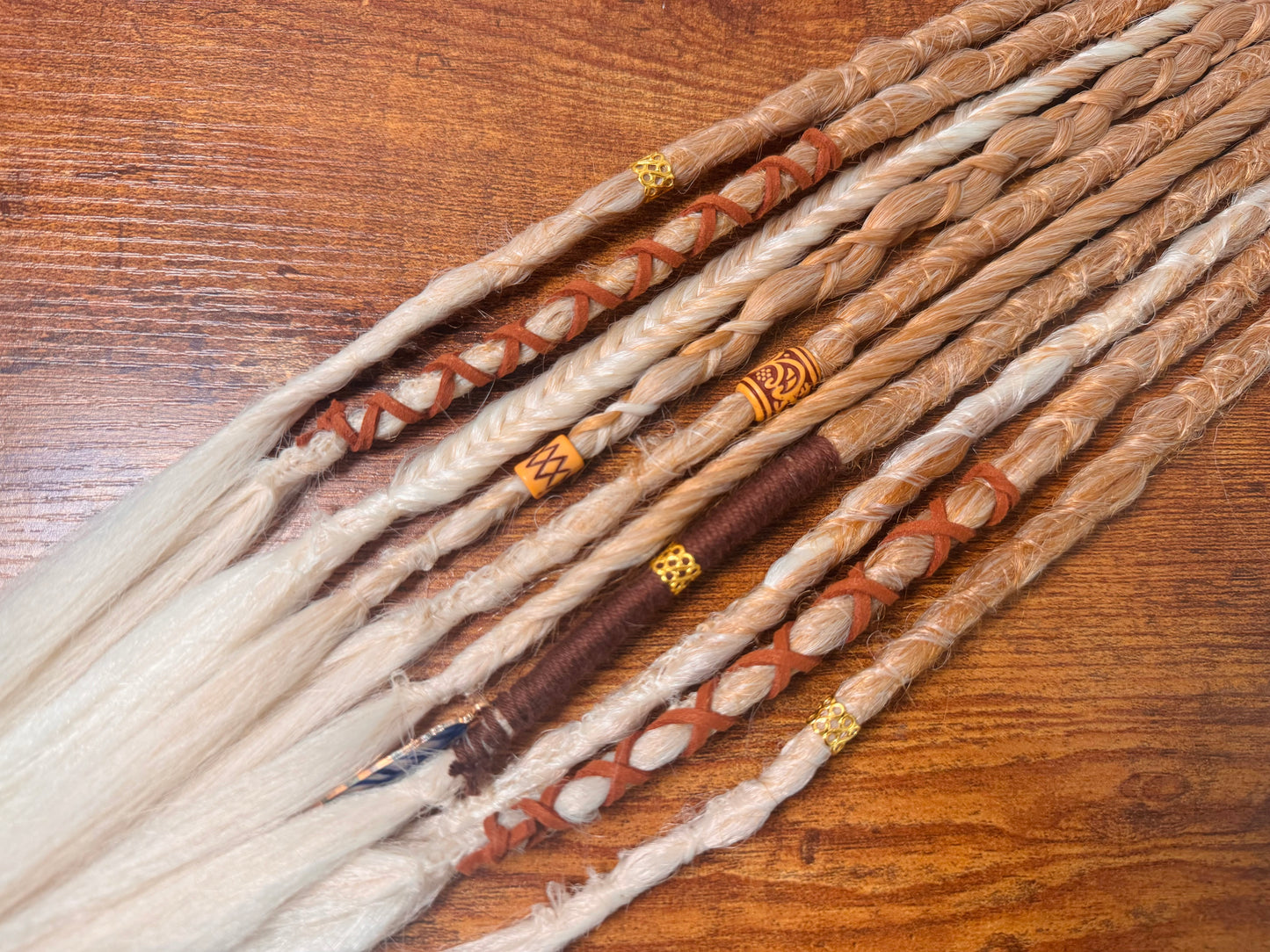 Buttercream Dread Ponytail Custom Set Dreadlocks Synthetic Dread Set