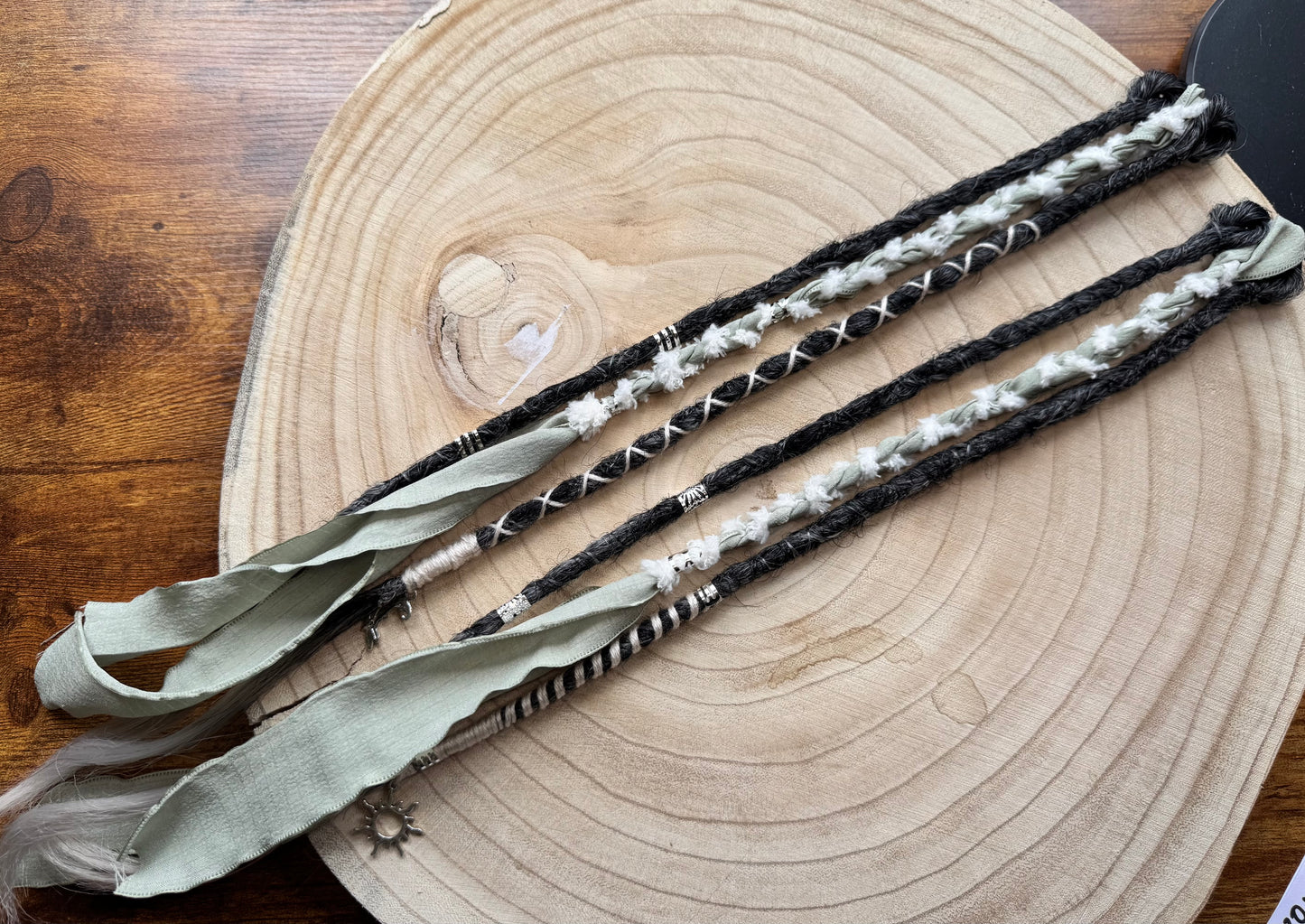 Hattie Clip-In Dreadlocks Set of 2 | Handmade Synthetic Dreads | Easy Install | 20 inch | Boho Festival hair