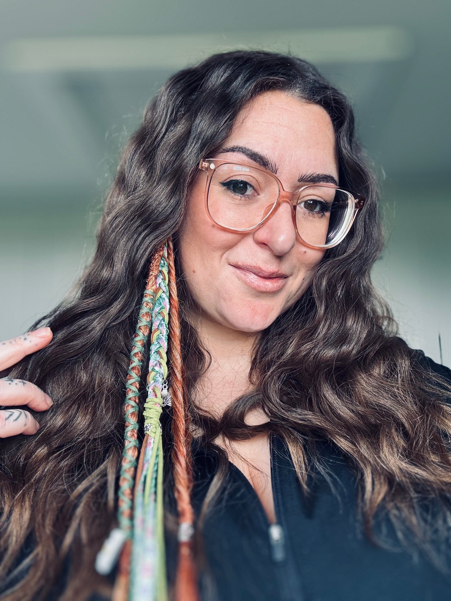 Custom Clip-In Dreadlocks – Synthetic Double Dreads with Hair Wrap – Handmade & Fully Customisable
