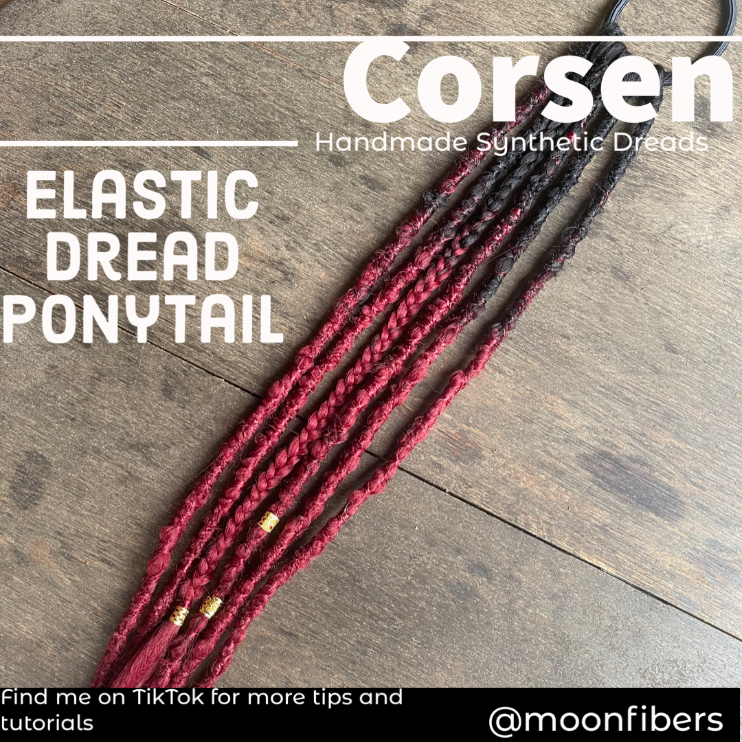 Corsen Elastic Dread Ponytail Set Dreadlocks Synthetic Dread Set