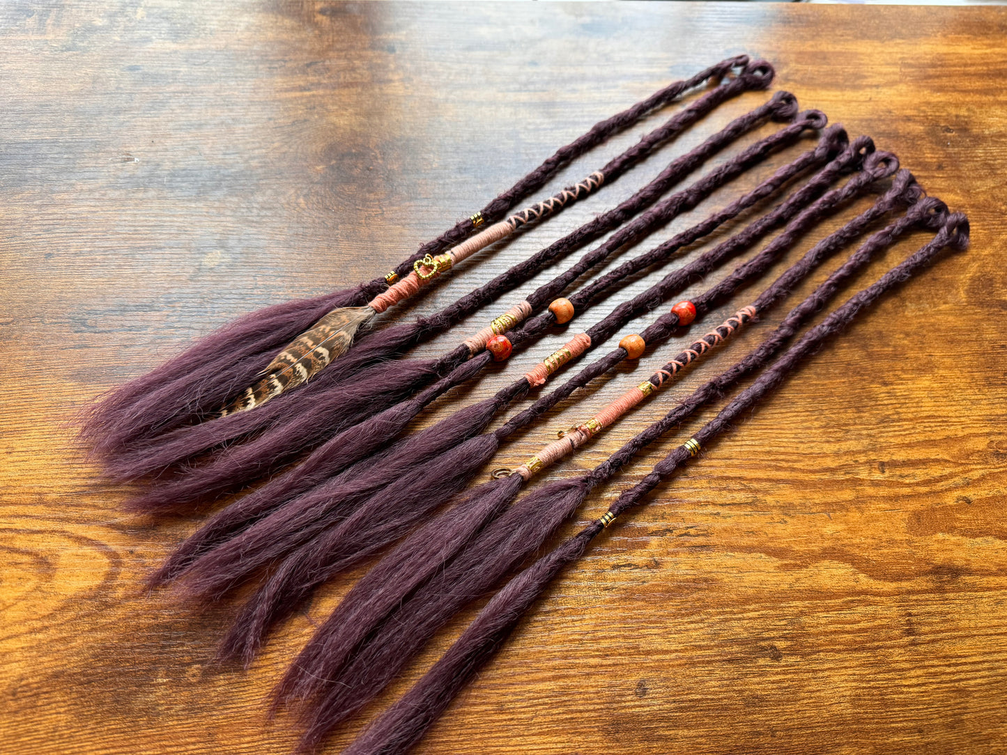 Claret Single Ended Dreadlocks