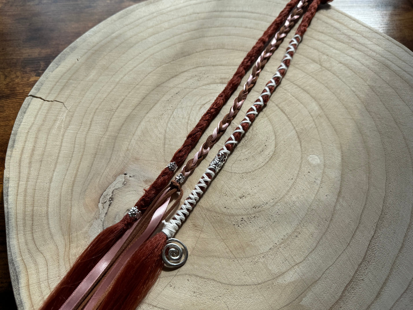 Custom Clip-In Dreadlocks – Synthetic Double Dreads with Hair Wrap – Handmade & Fully Customisable