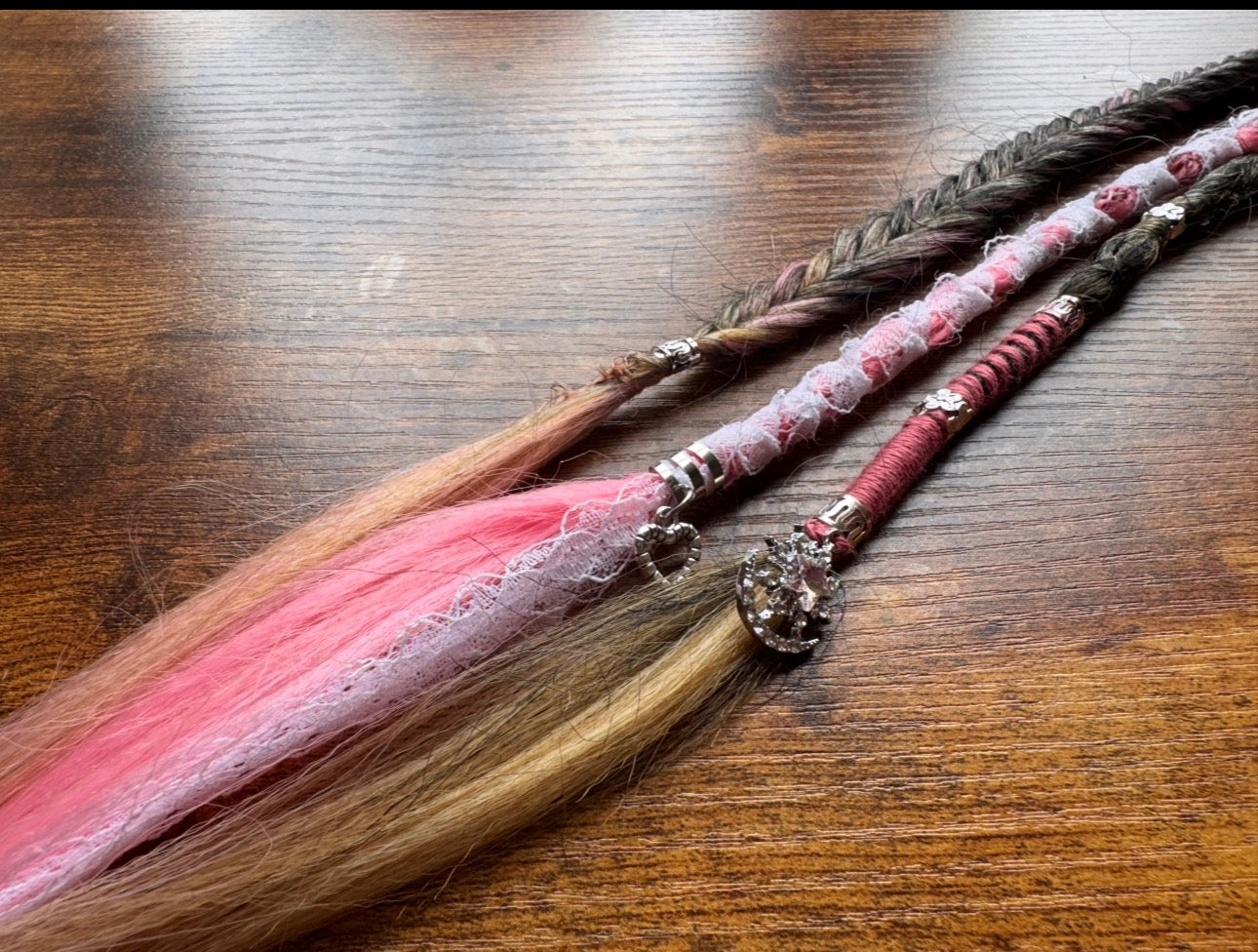 Tarn Clip-In Dreadlocks (2 Locs + Wrap) | Handmade Synthetic Dreads | Easy Install | 20 inch | Boho Festival hair (Copy 2)