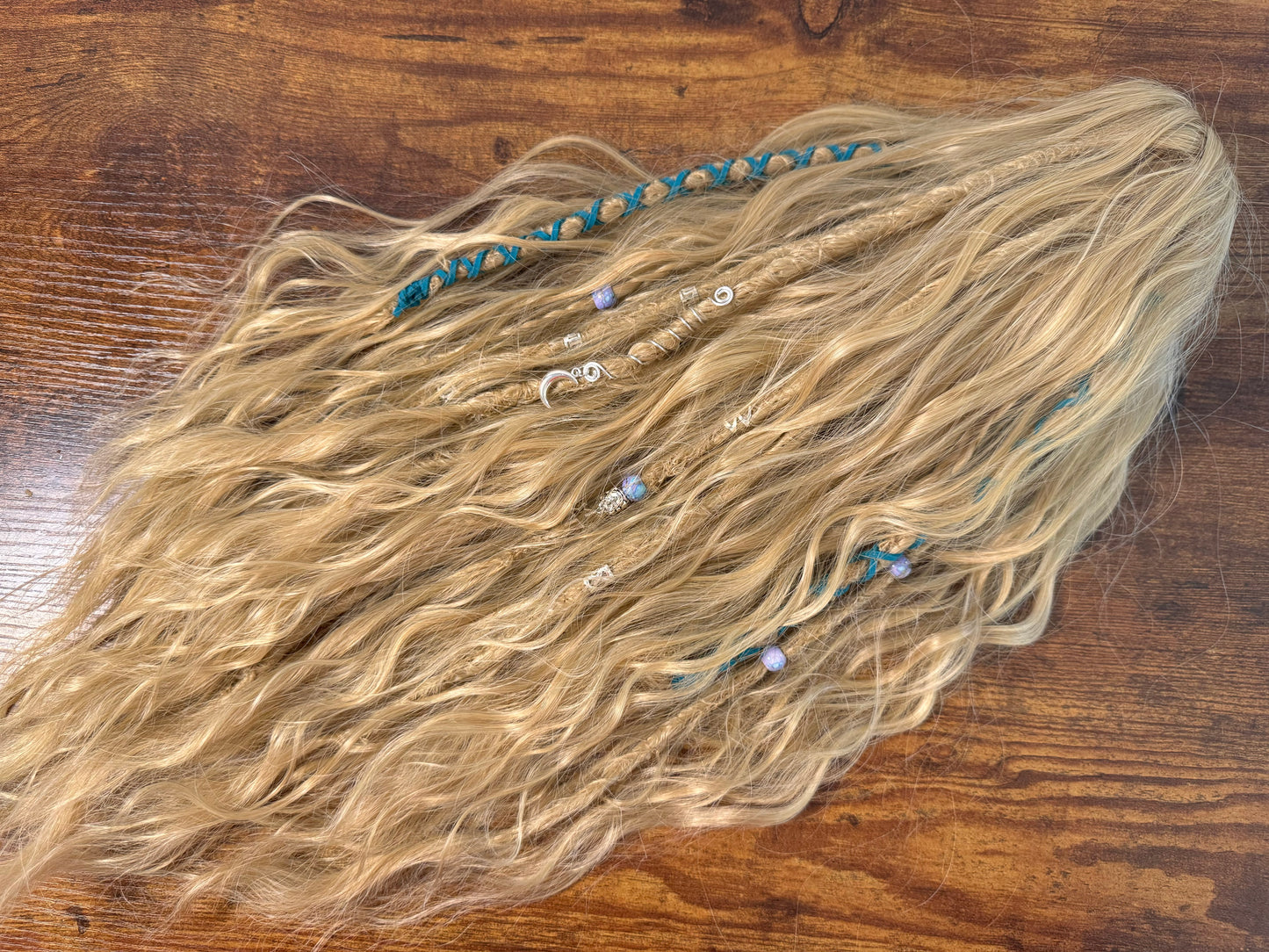 Clip in Dreadlock Ponytail -Platinum Blonde