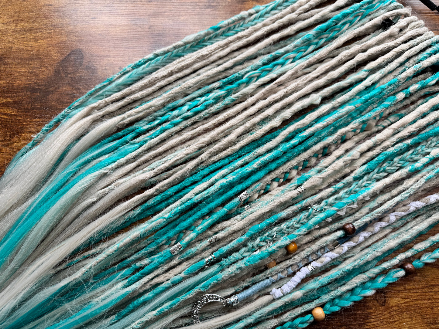 Salt - Full Double Ended Dreadlock Extension Set - limited edition - Ready to Ship