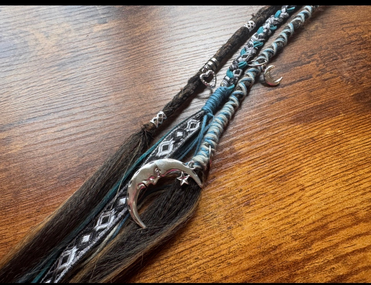Fenn Clip-In Dreadlocks (2 Locs + Wrap) | Handmade Synthetic Dreads | Easy Install | 20 inch | Boho Festival hair (Copy 3)