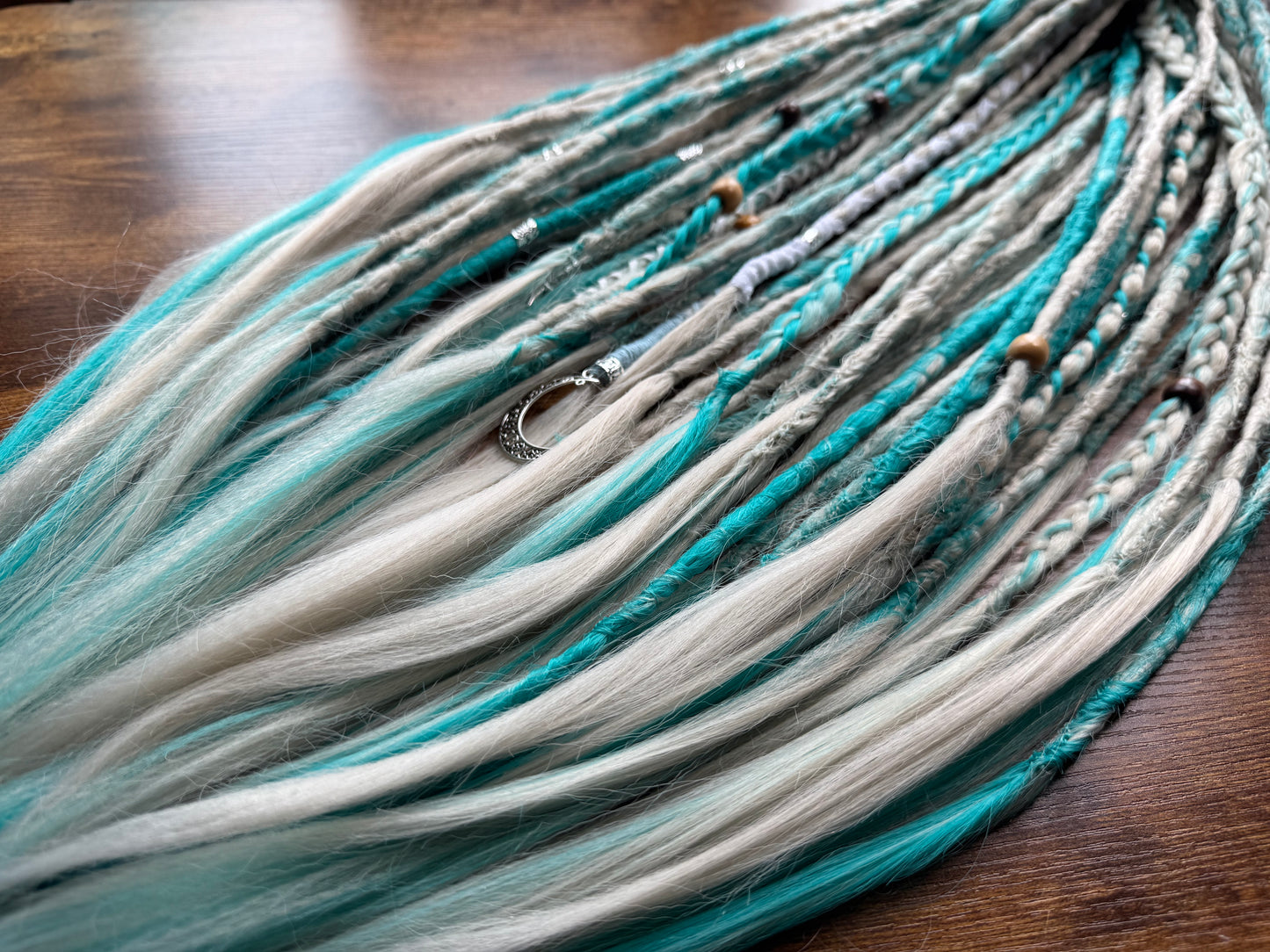 Salt - Full Double Ended Dreadlock Extension Set - limited edition - Ready to Ship