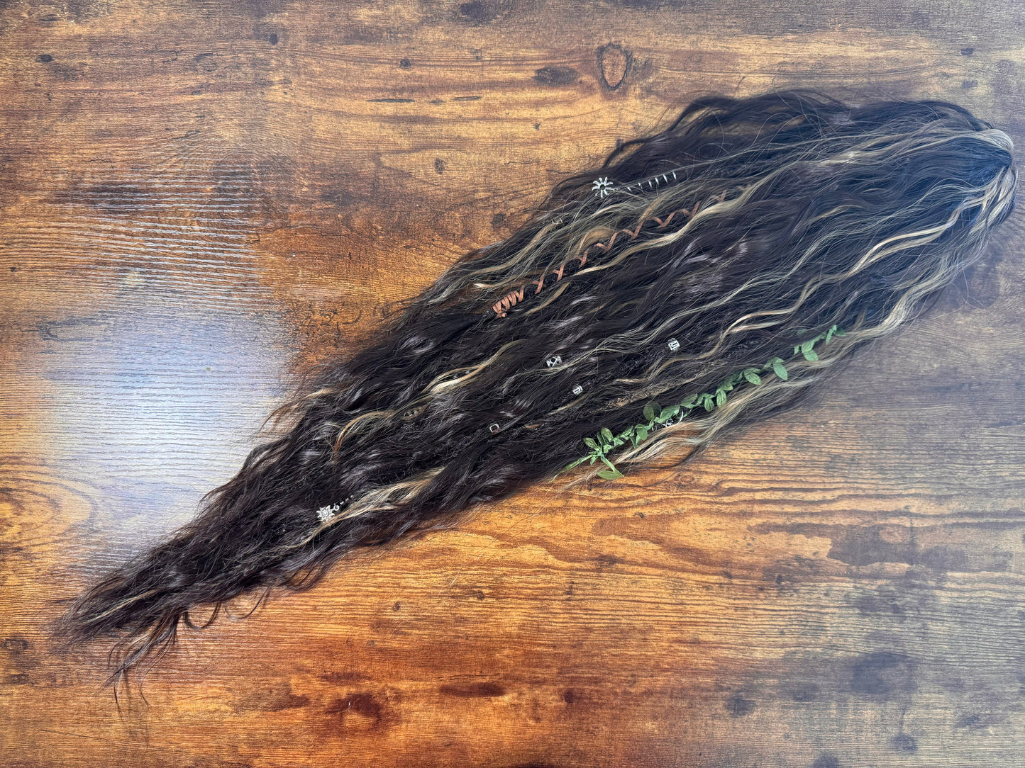 Clip in Dreadlock Ponytail - Brown Blonde Mix