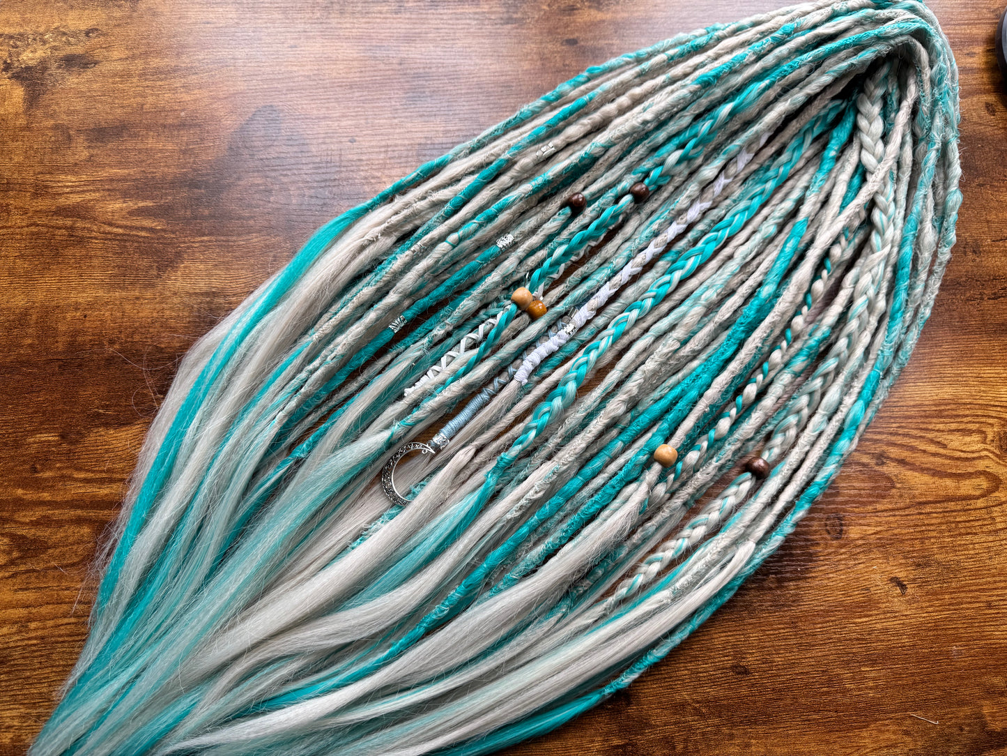Salt - Full Double Ended Dreadlock Extension Set - limited edition - Ready to Ship