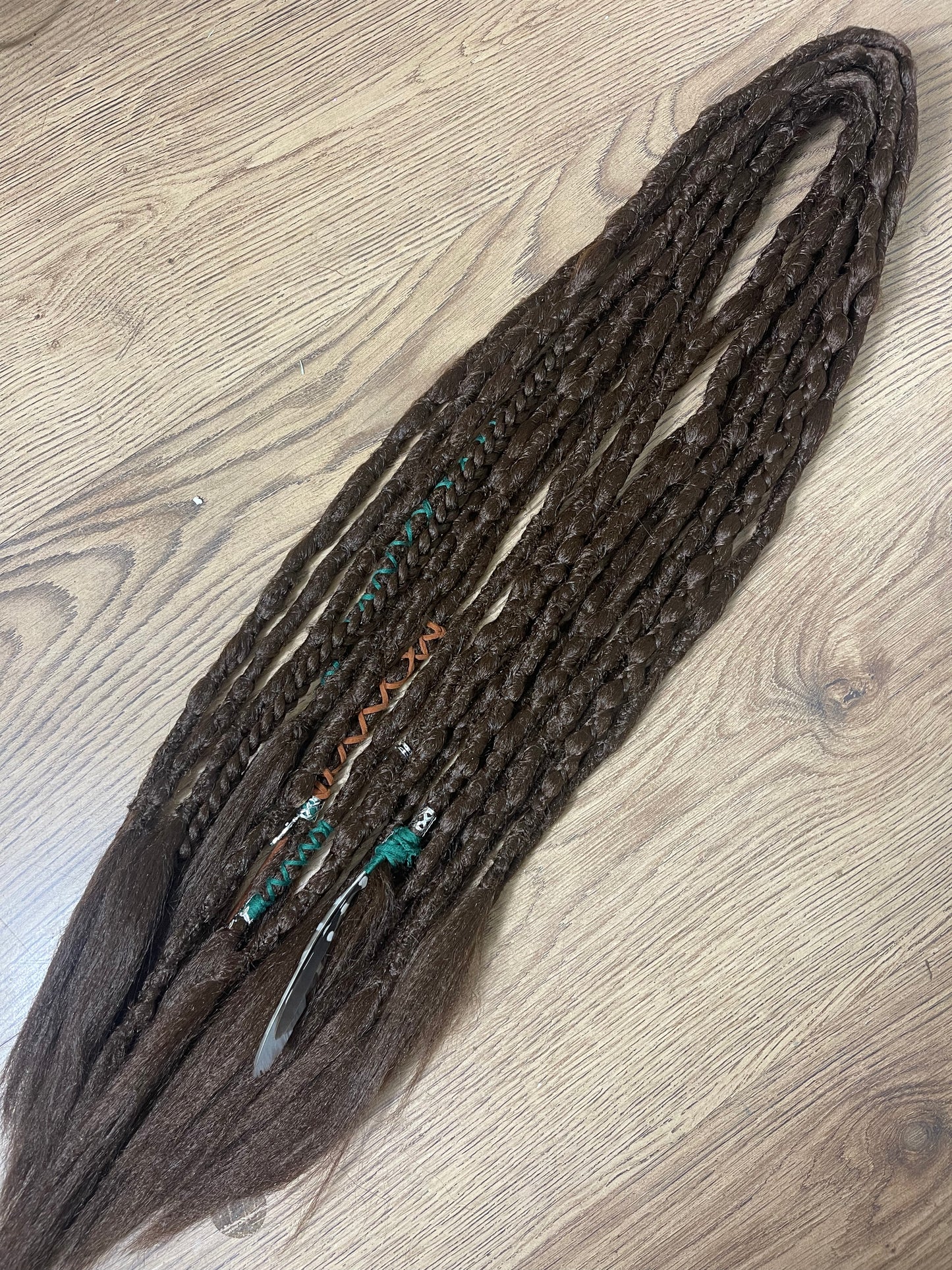 Aphrodite Dark Brown Dreadlock Extensions Synthetic Double Ended Dreadlocks Synthetic Dread Set - - Dark Brown -