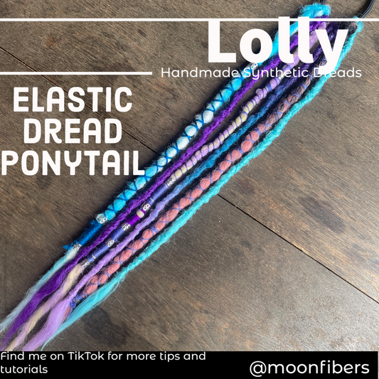 Lolly Elastic Dread Ponytail Custom Set Dreadlocks Synthetic Dread Set