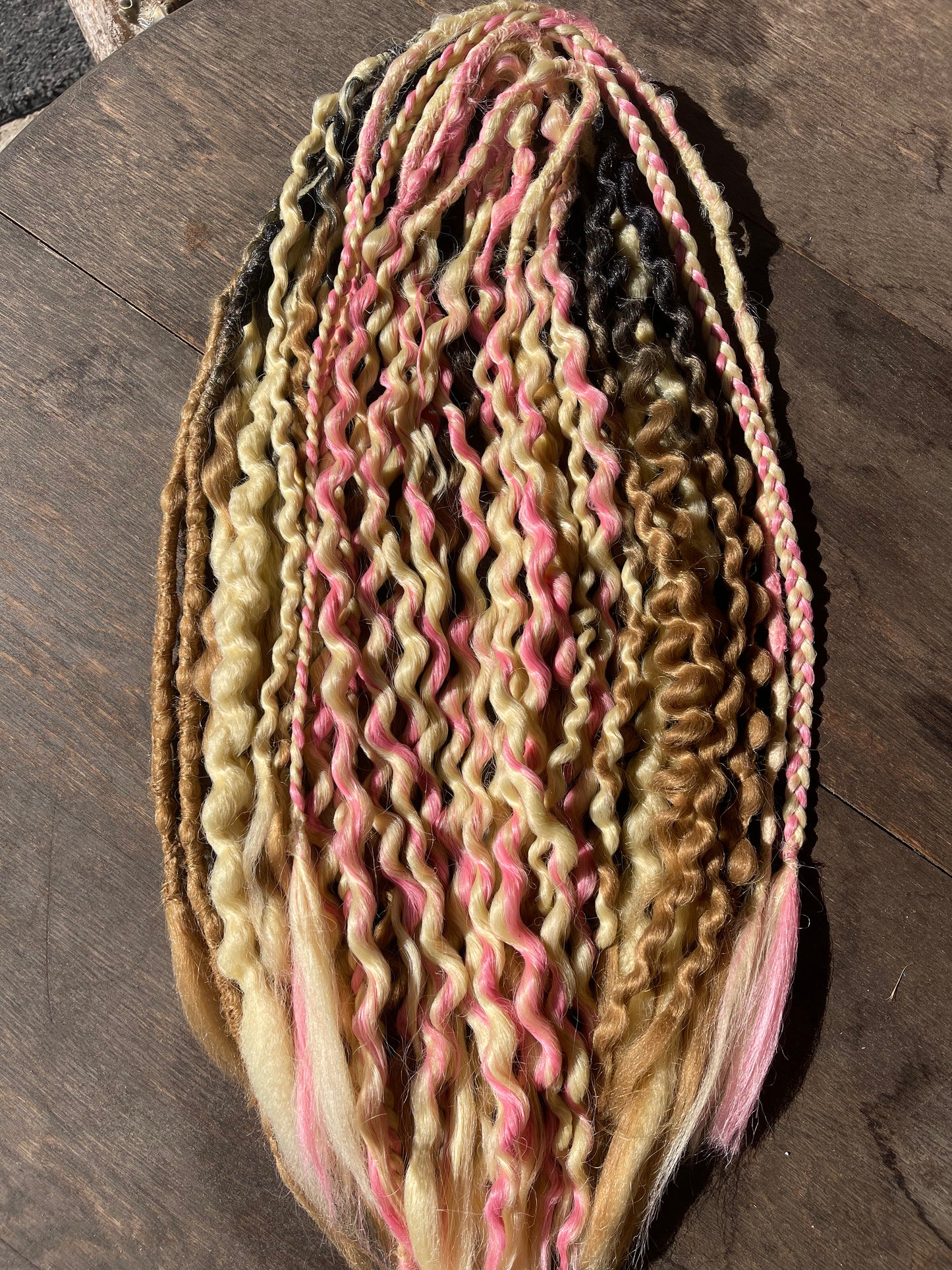 A Custom Wavy Mix Custom Set of Dreadlock Extensions - Create Your Own Custom Set Synthetic Double Ended Dreadlocks Synthetic Dread Set Dreadlocks