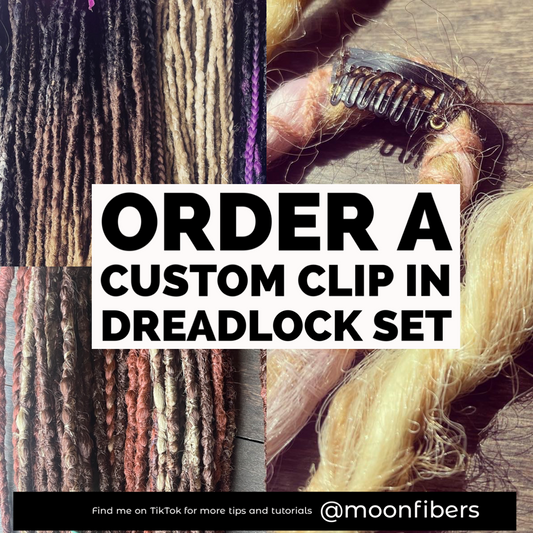 Clip In Dreadlock Extensions Custom Set Synthetic Double Ended Dreadlocks Synthetic Dread Set