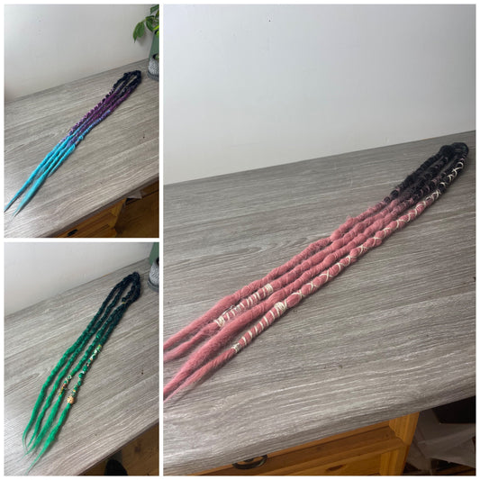 Clip In Dreadlocks Synthetic Dreads Many colours Available