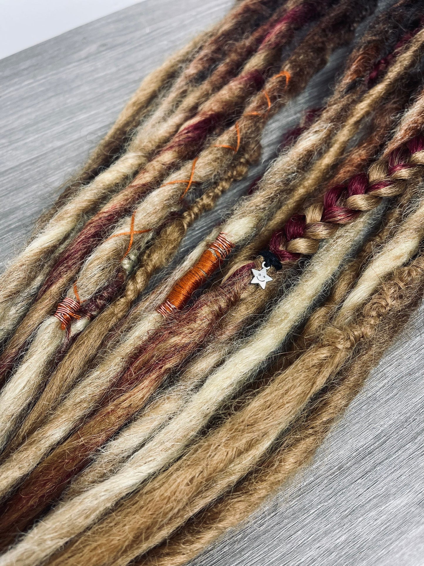 Honey Ombre Dreadlock Extensions Synthetic Double Ended Dreadlocks Synthetic Dread Set (10)  20 dreads- - Blonde  - Ombré