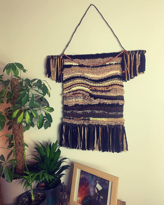 Handcrafted Pachamama Weave - Earth Hanging Wall Fiber Art Wall Art